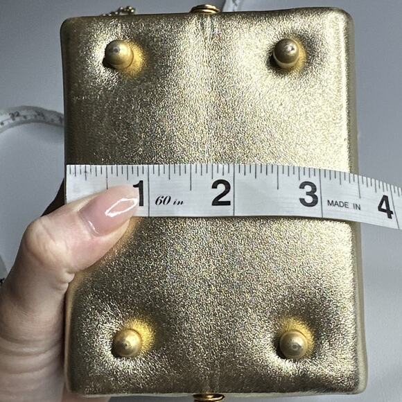 Rare Inge Christopher Soft Gold Metal Evening Clutch, Cocktail Minaudière Purse - Picture 15 of 16